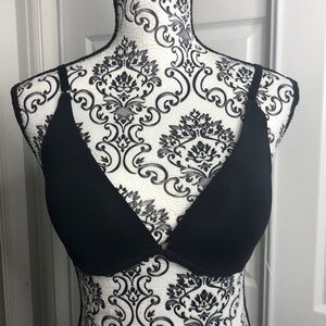 Sam Edelman Black Lace Light Padded Bra L New‎ WithTags
